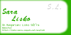 sara lisko business card